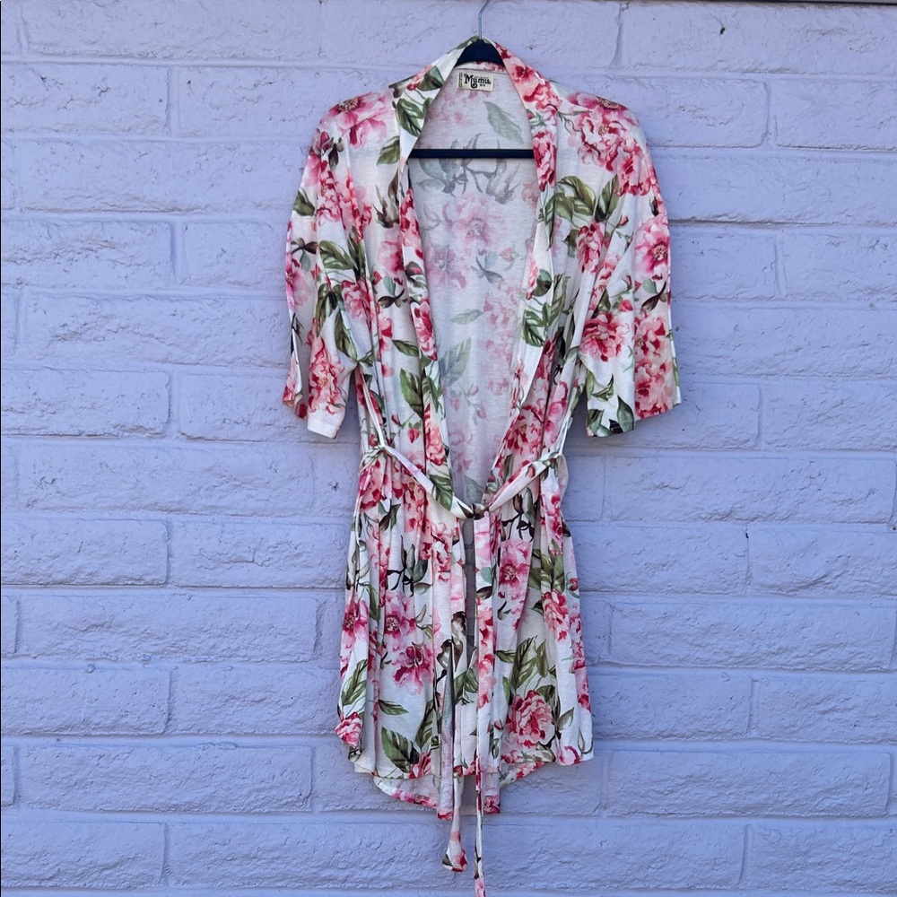 Show Me Your Mumu Pink & Green Floral Kimono